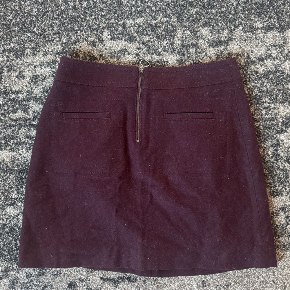Madewell maroon mini skirt